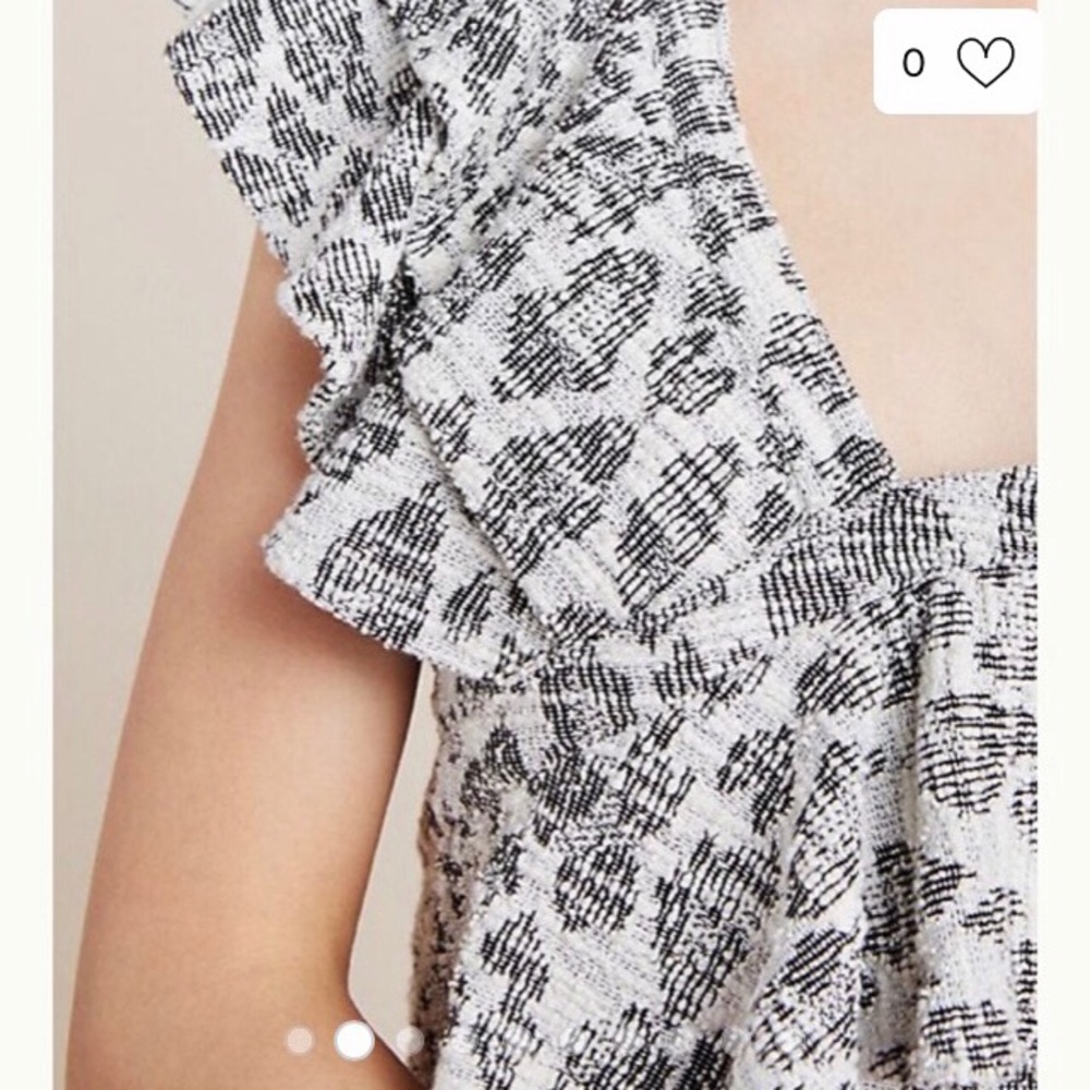 Anthropologie Dolan Savannah grey  ruffled blouse - Picture 3 of 15
